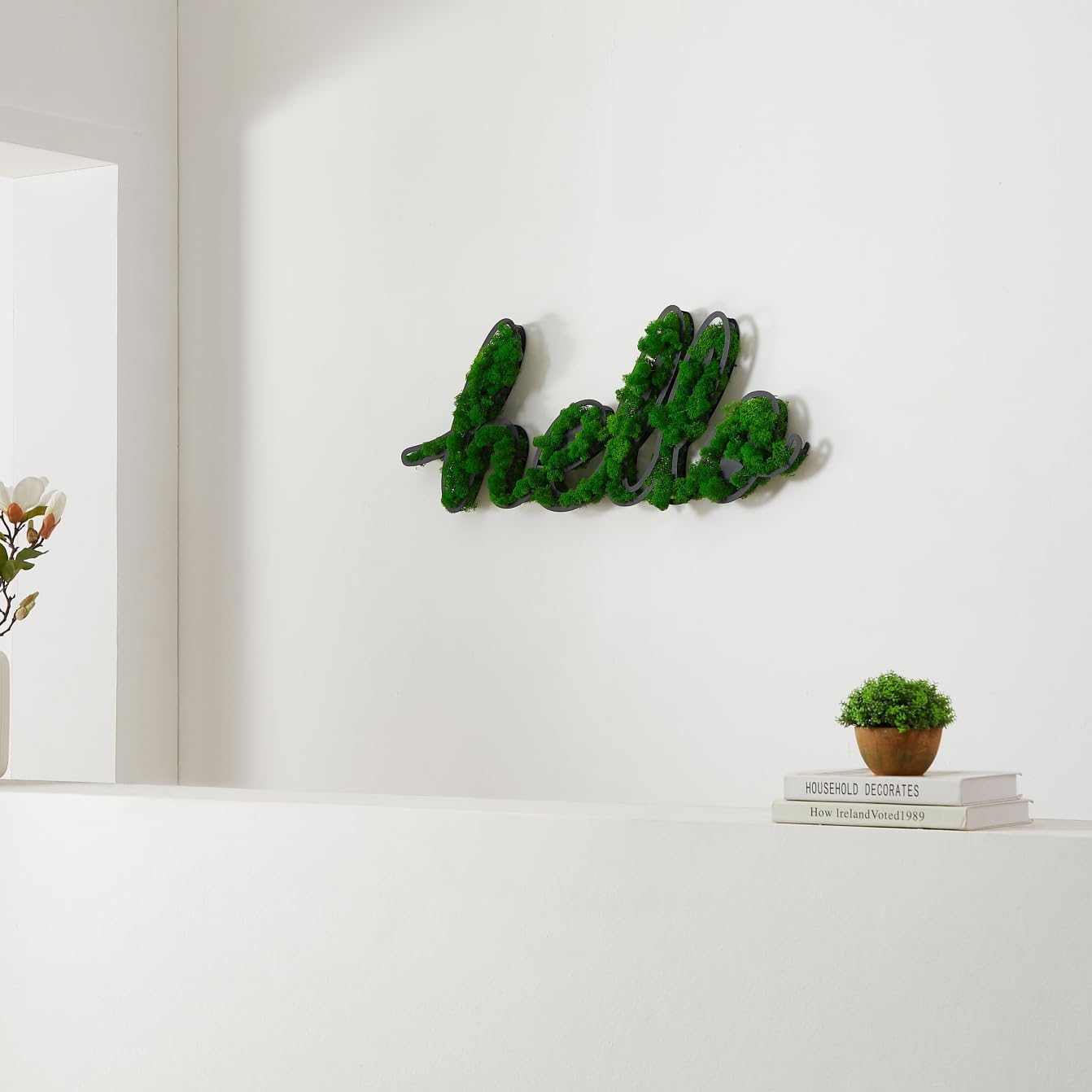 ETICIAN Moss Letter Signs Wall Art Decor