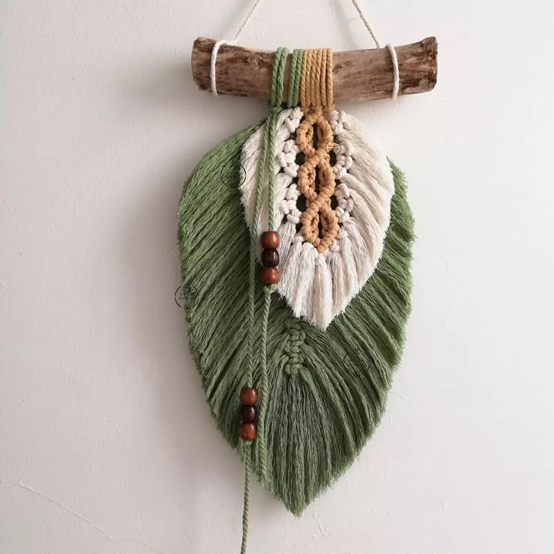 SUNYBRIG Woven Boho Wall Hanging Leaf