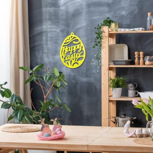 FRESHe Happy Easter Yellow Door Sign
