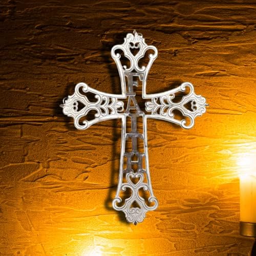 Comfy Hour Faith and Hope Cross Wall Decor 14 Resin