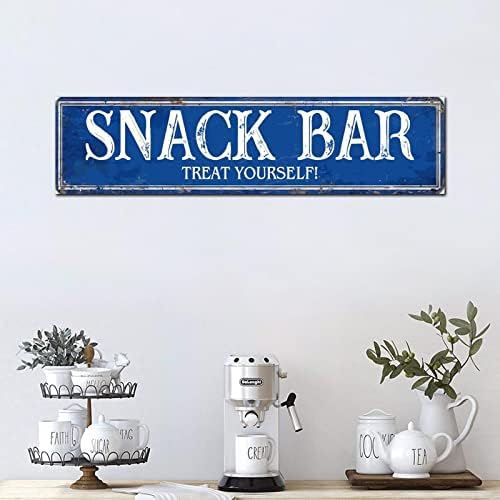 Madcolitote Rustic Snack Bar Wood Sign 6x24in