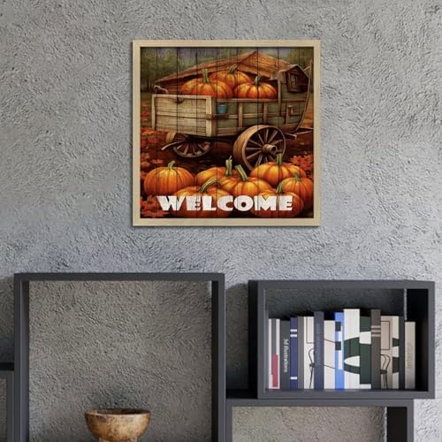 Wood Framed Sign with Rustic Farmhouse Design 12x12in