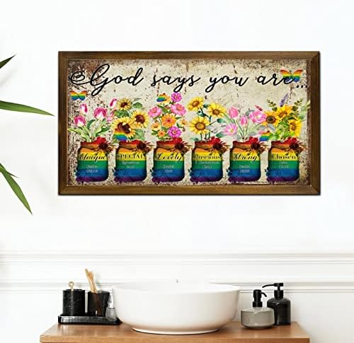 God Says You Are Wooden Wall Art for LGBTQ Pride