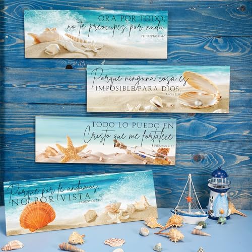 Maitys 4 Pcs Spanish Bible Verses Wall Decor