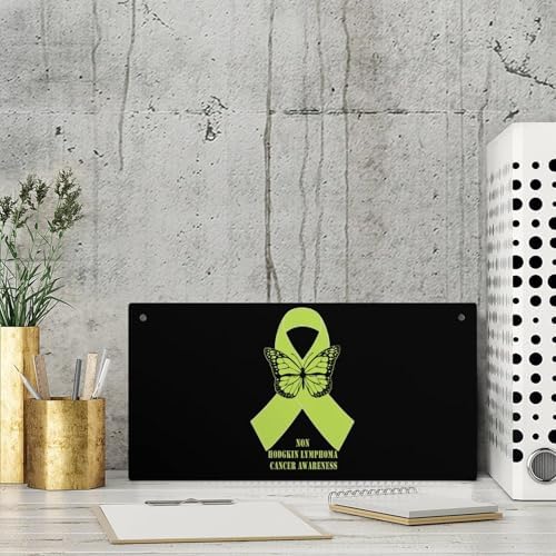 Non Hodgkin Lymphoma Awareness Wooden Wall Hanging Decor