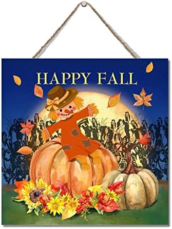 Wodevor Fall Thanksgiving Wood Sign 12x12in
