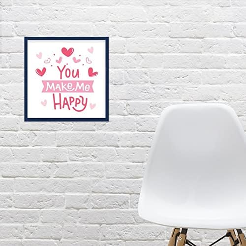 Wooden Valentines Day Sign 12x12 Inches Rustic Wall Decor