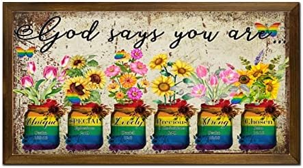 God Says You Are Wooden Wall Art for LGBTQ Pride