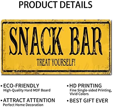 Madcolitote Retro Snack Bar Wood Wall Sign 1