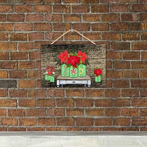 TEANFUN Christmas Wall Hanging Sign 8x12 Inch 1