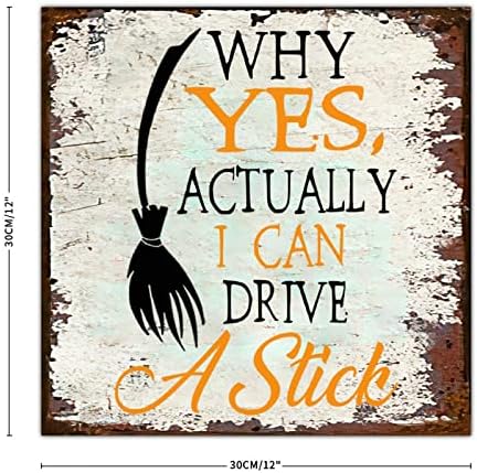 Why Yes Actually I Can Drive A Stick Halloween Tin Sign