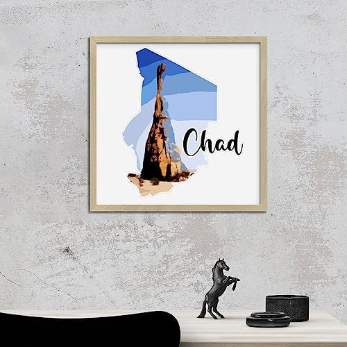 Chad Wood Framed Printed Sign Wall Art Decor