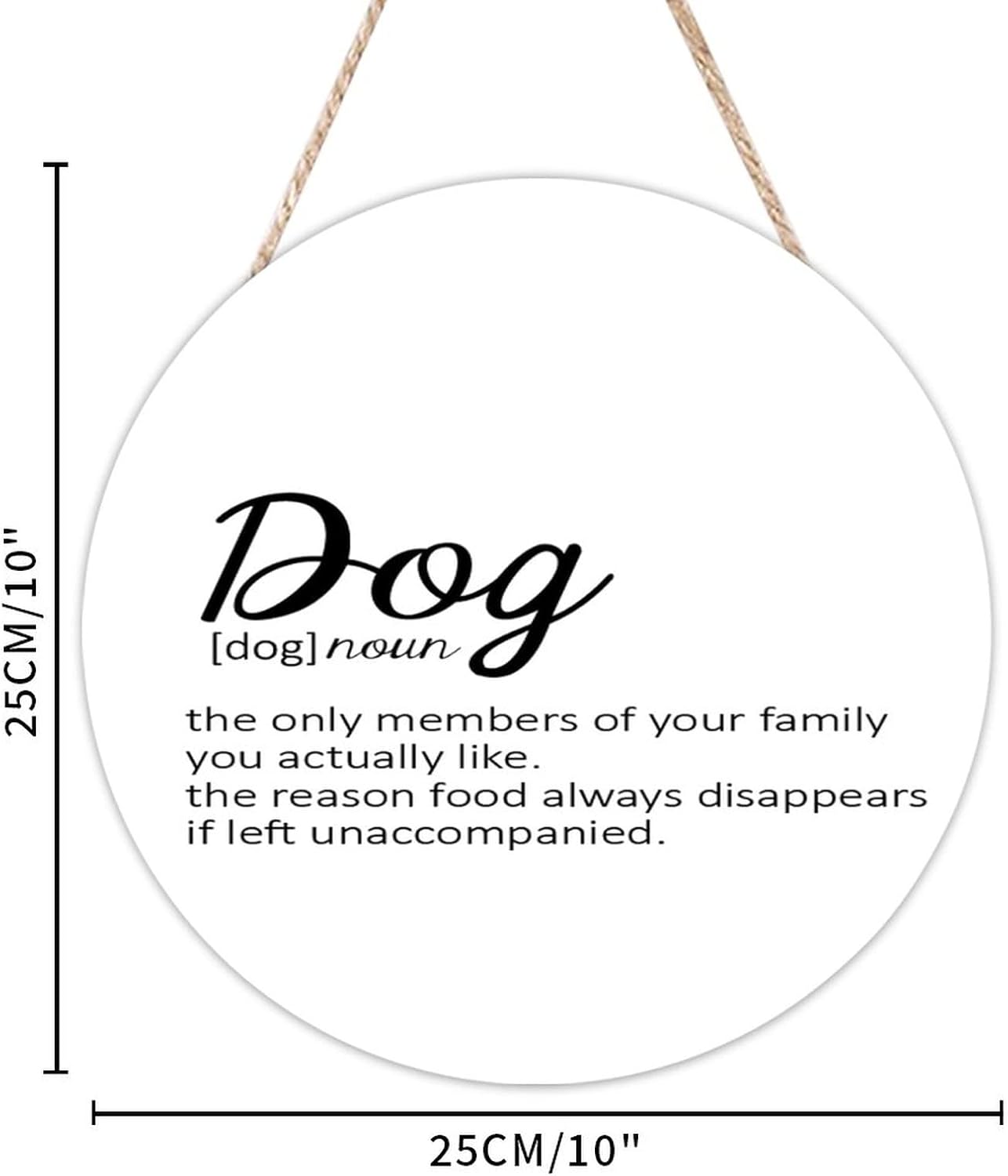 Dog Definition Wooden Door Hanger Home Decor