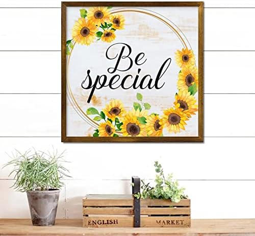 Floral Wreath Decorative Wood Sign 12x12 Inch