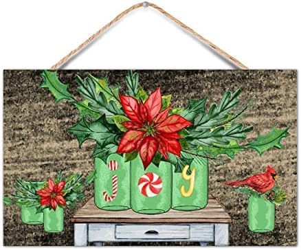 TEANFUN Christmas Wall Hanging Sign 12x20 Inch 1