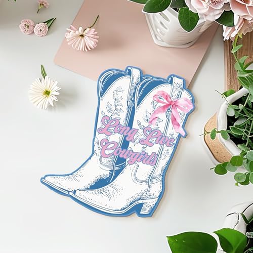 MOTERMATE Preppy Cowgirl Sign Decor 8x10 Inch