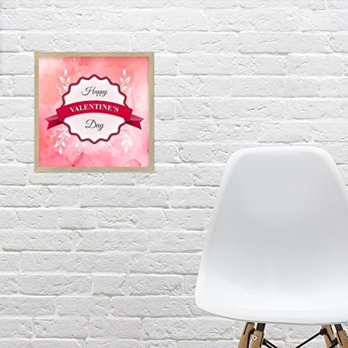 Rustic Wood Wall Decor Sign 12x12 Happy Valentines Day