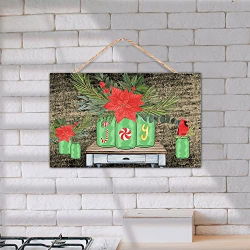TEANFUN Christmas Wall Hanging Sign 10x16 Inch