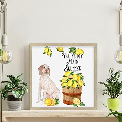 Youre My Main Squeeze Wall Sign Yellow Lemon Dog