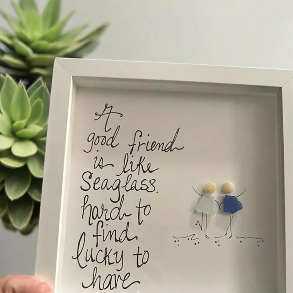 CQSVUJ Friendship Sea Glass Wall Art Decor
