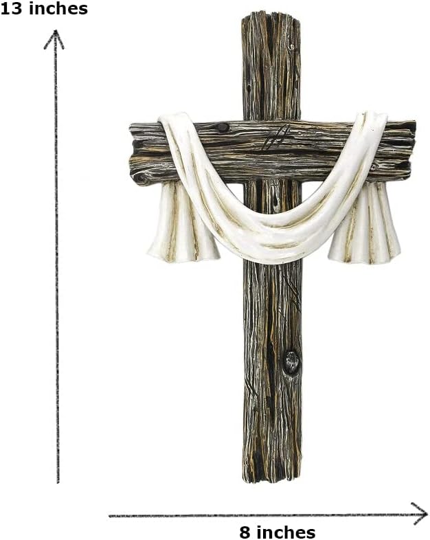 Comfy Hour Faith and Hope Faux Wood Wall Cross