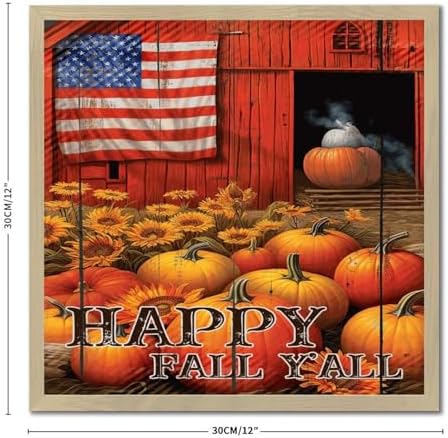Happy Fall Yall Home Decor Farmhouse Wooden Wall Sign