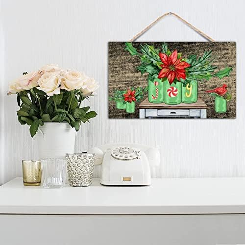 TEANFUN Christmas Wall Hanging Sign 12x20 Inch 1