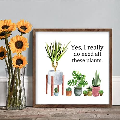 Plant Lover Lady Mum Gardener Gift Wood Sign 12x12