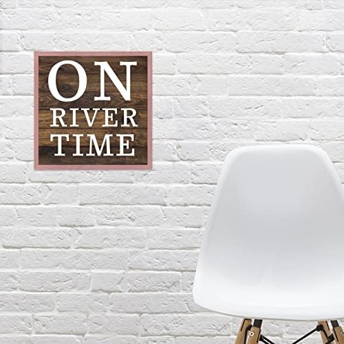 Rustic Wood Wall Decor Sign - 12x12 Light Pink