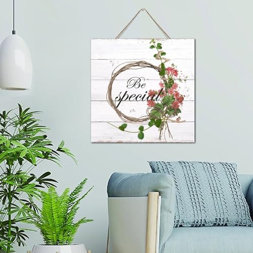 Be Special Distressed Wall Decor 12x12 Inch Wood Sign