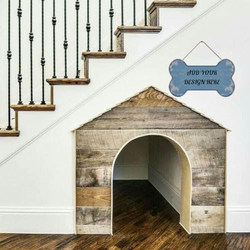 Personalized Dog Bone Wood Sign with Custom Name or Image