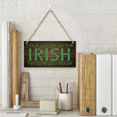 Penzedu Irish Luck Wooden Wall Sign 12x6