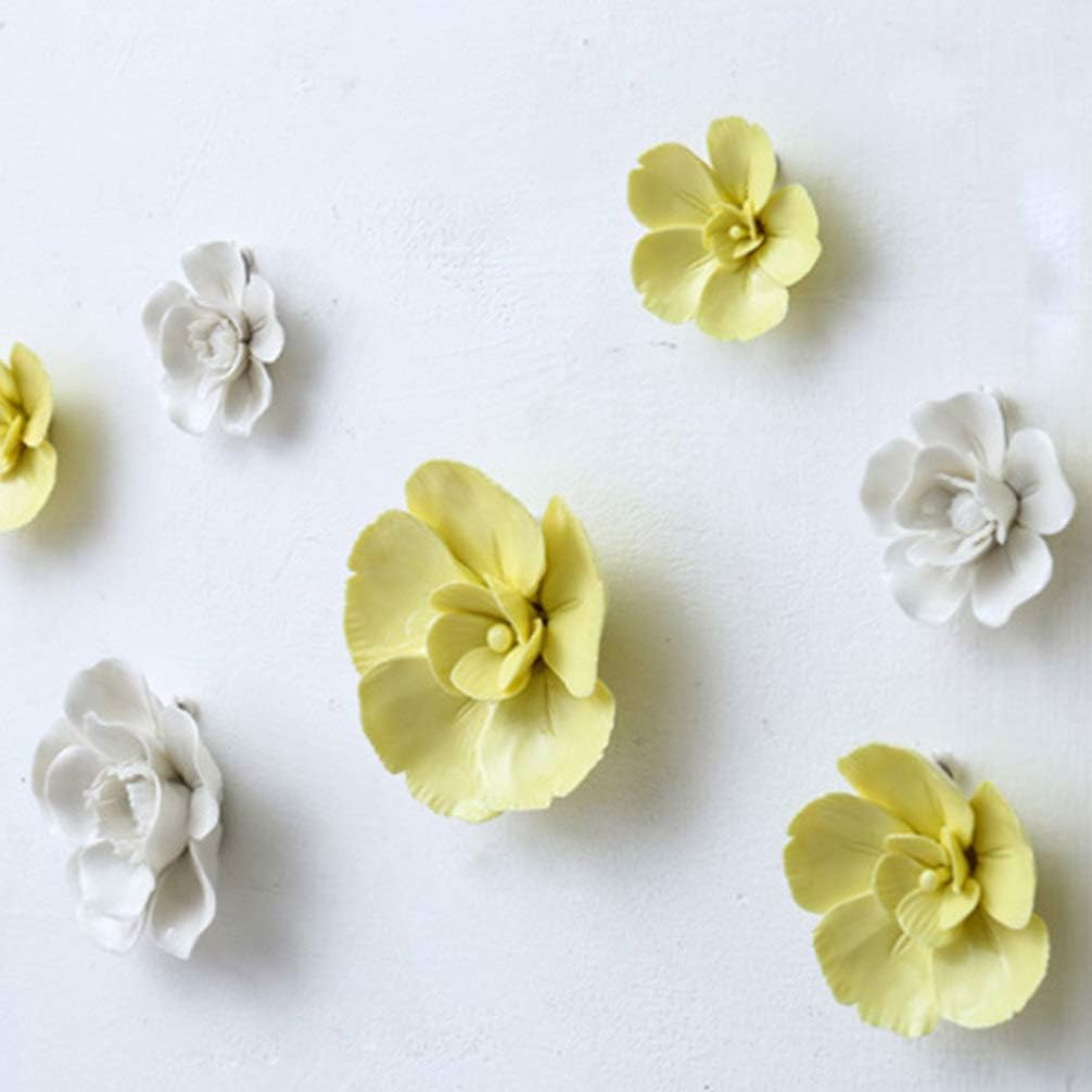 BESPORTBLE 3D Ceramic Phalaenopsis Wall Decor