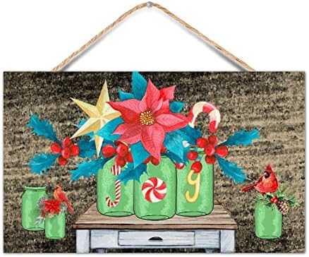 TEANFUN Christmas Wall Pediment Sign 12x20 Inch