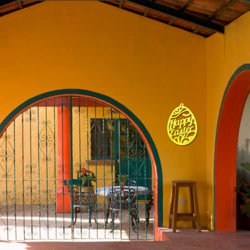 FRESHe Happy Easter Yellow Door Sign