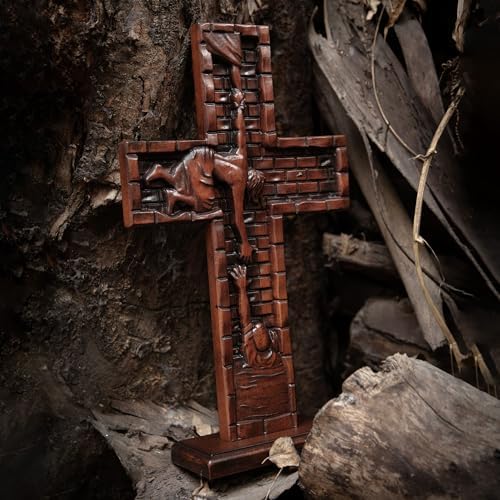 Texphw Wood Cross - 10in Christian Wall Decor