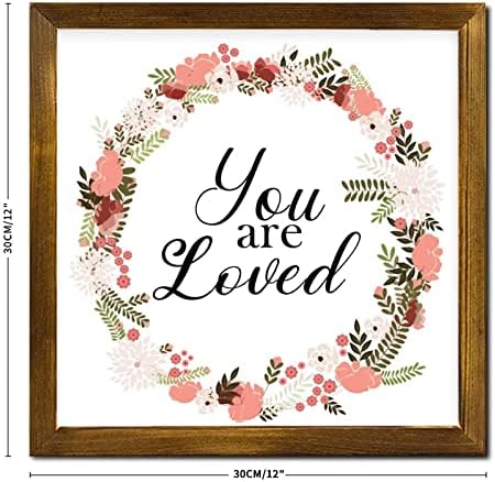 Farmhouse Rustic Wood Frame Sign You Are Loved