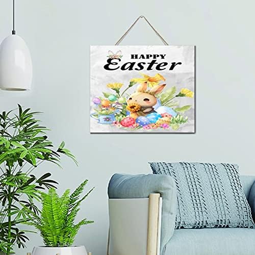 Autravelco Happy Easter Bunny Rabbit Wall Decor 10x12 Inch