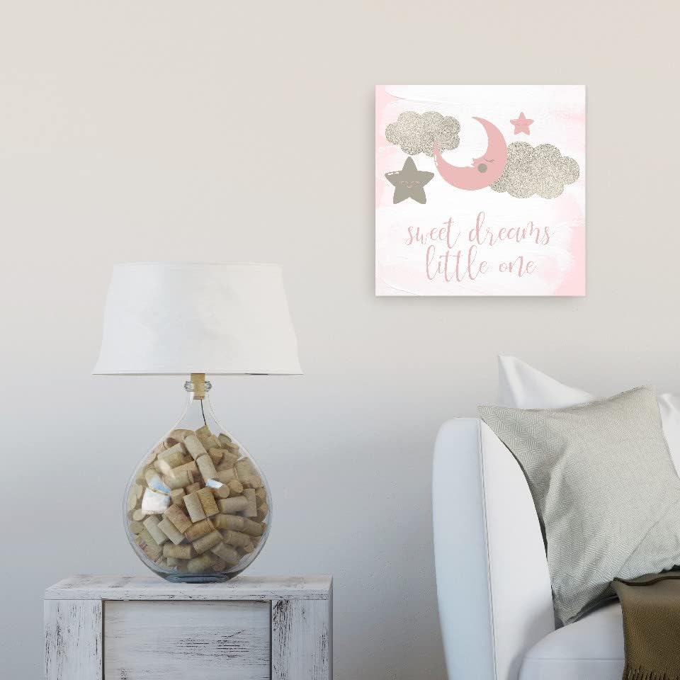 Sweet Dreams Little One Pink Wall Decor Sign 12x12