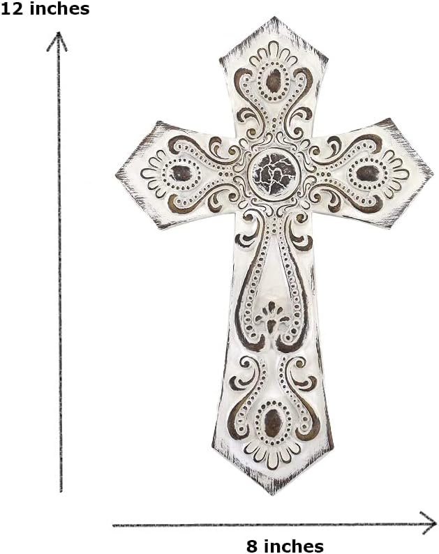 Comfy Hour Faith and Hope White Totem Wall Cross