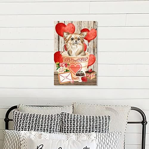 Wooden Heart Wedding Sign 8x12in Rustic Decor Plaque