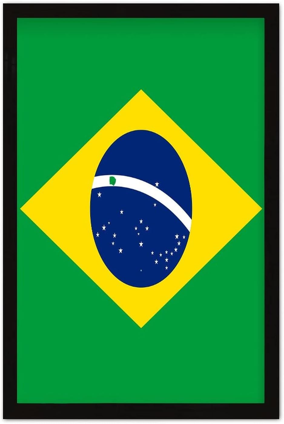 Brazil Flag Wall Art Wood Sign Rustic Farmhouse Decor 8x12in
