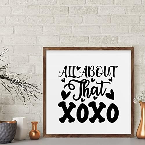 Valentines Day XOXO Framed Wood Wall Sign Decor