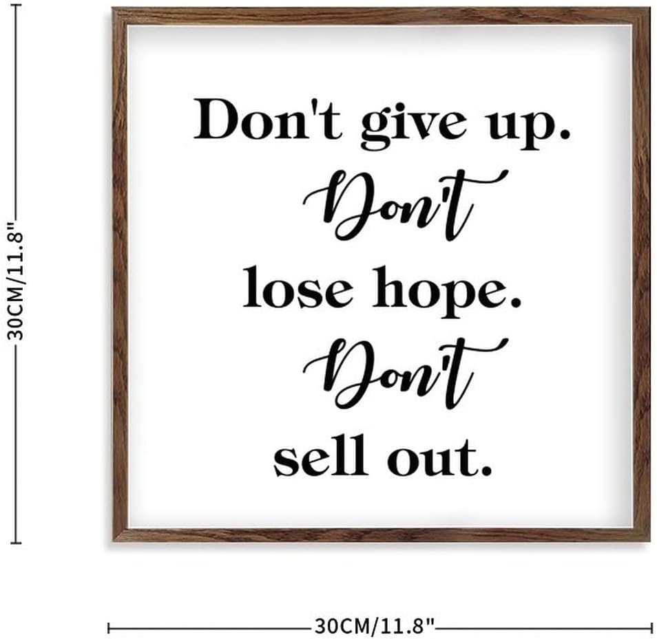 Wood Plaque Sign Motivational Wall Art 12x12