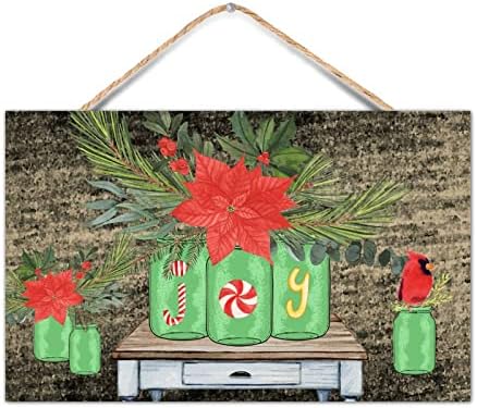 TEANFUN Christmas Wall Hanging Sign 10x16 Inch