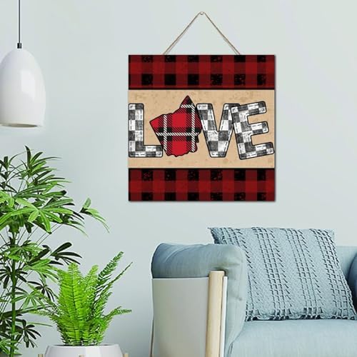 Love OHIO Funny Wall Decor Wooden Sign 12x12 Inch