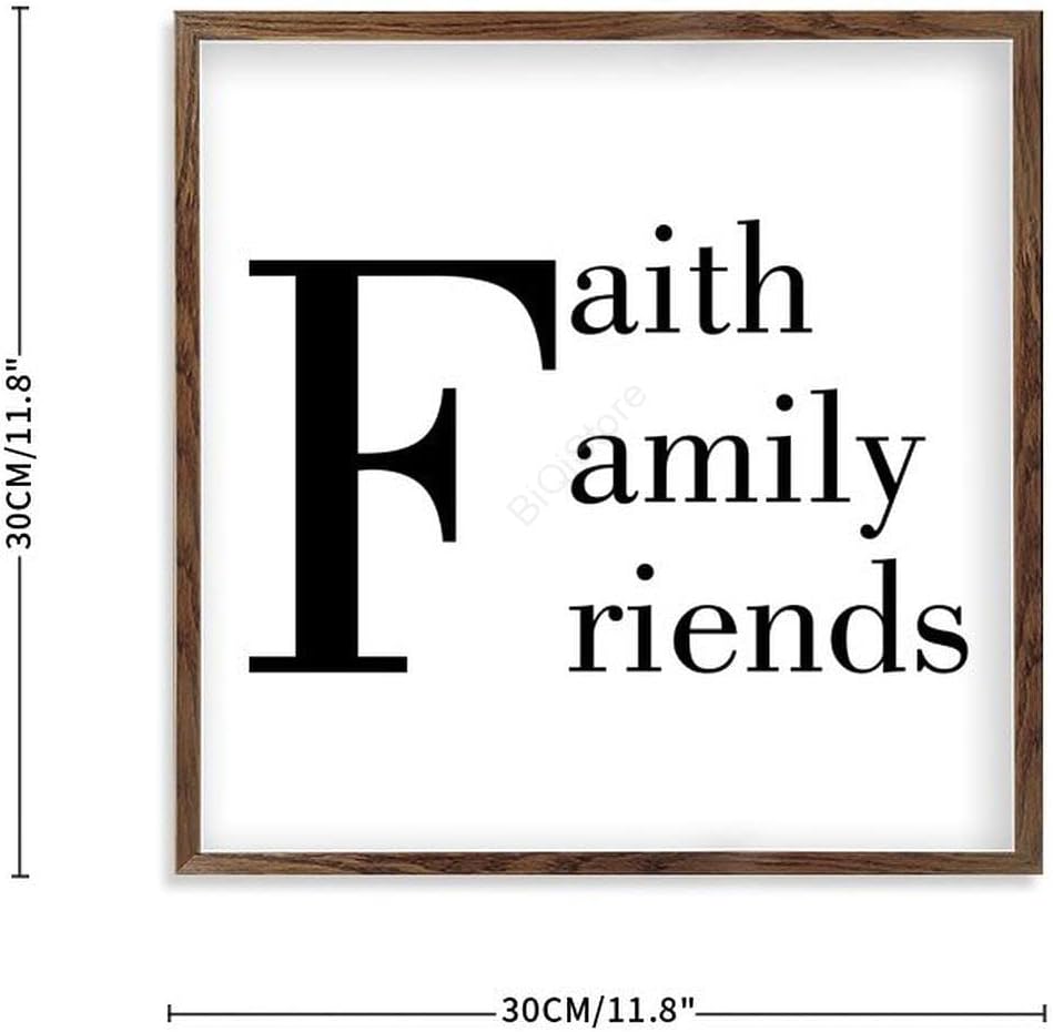Framed Wood Sign with Rustic Farmhouse Design 12x12