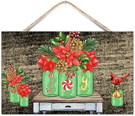 TEANFUN 10x16 Inch Christmas Wall Hanging Sign