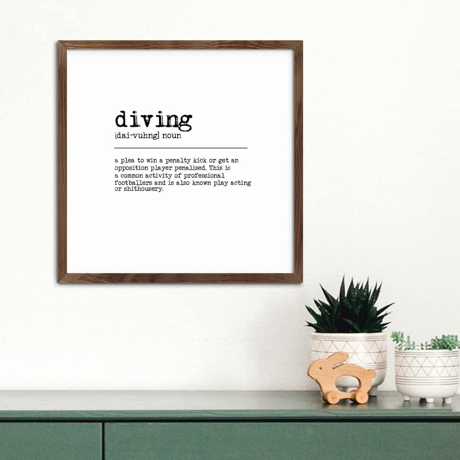 Distressed Wood Framed Wall Decor Sign 12x12in