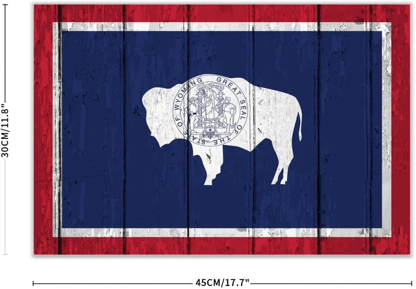Autravelco Wyoming Wooden Sign Wall Art Decor